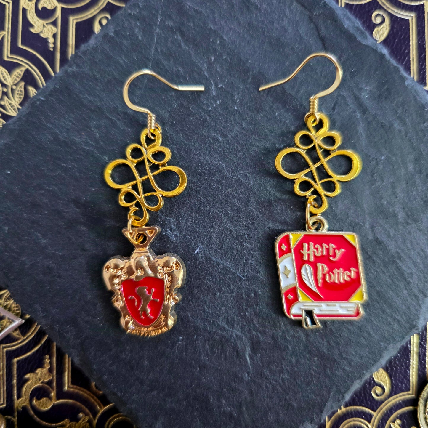 Harry Potter - Boucles d'oreilles dorées Gryffondor - Les Rouages du Temps