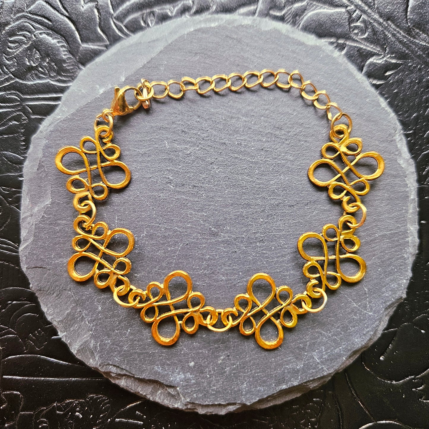 Cernunnos - Bracelets style celtique - médiéval - viking en métal (bronze, doré ou argenté) - Les Rouages du Temps