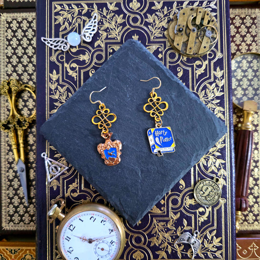 Harry Potter - Boucles d'oreilles dorées Serdaigle - Les Rouages du Temps