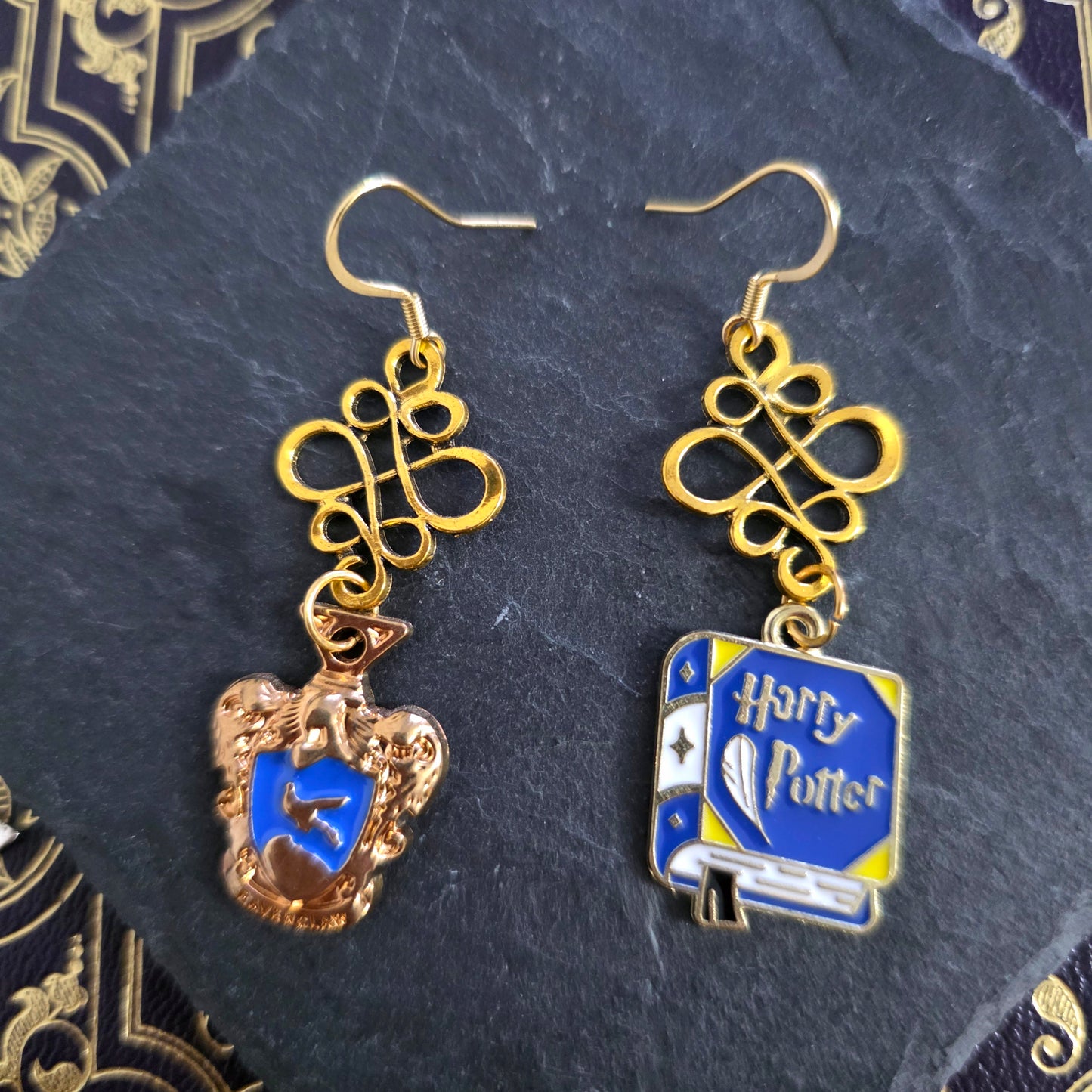 Harry Potter - Boucles d'oreilles dorées Serdaigle - Les Rouages du Temps